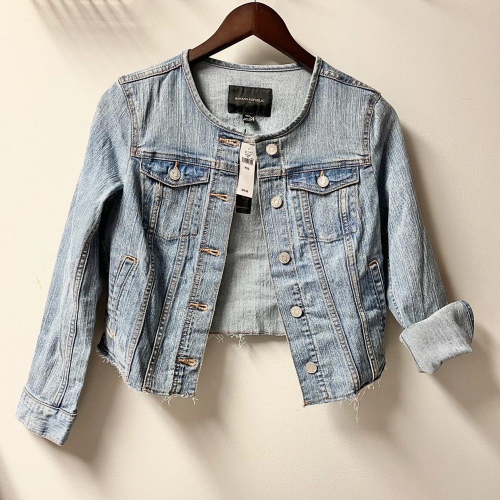 Banana Republic, Jean Jacket, Raw Hem